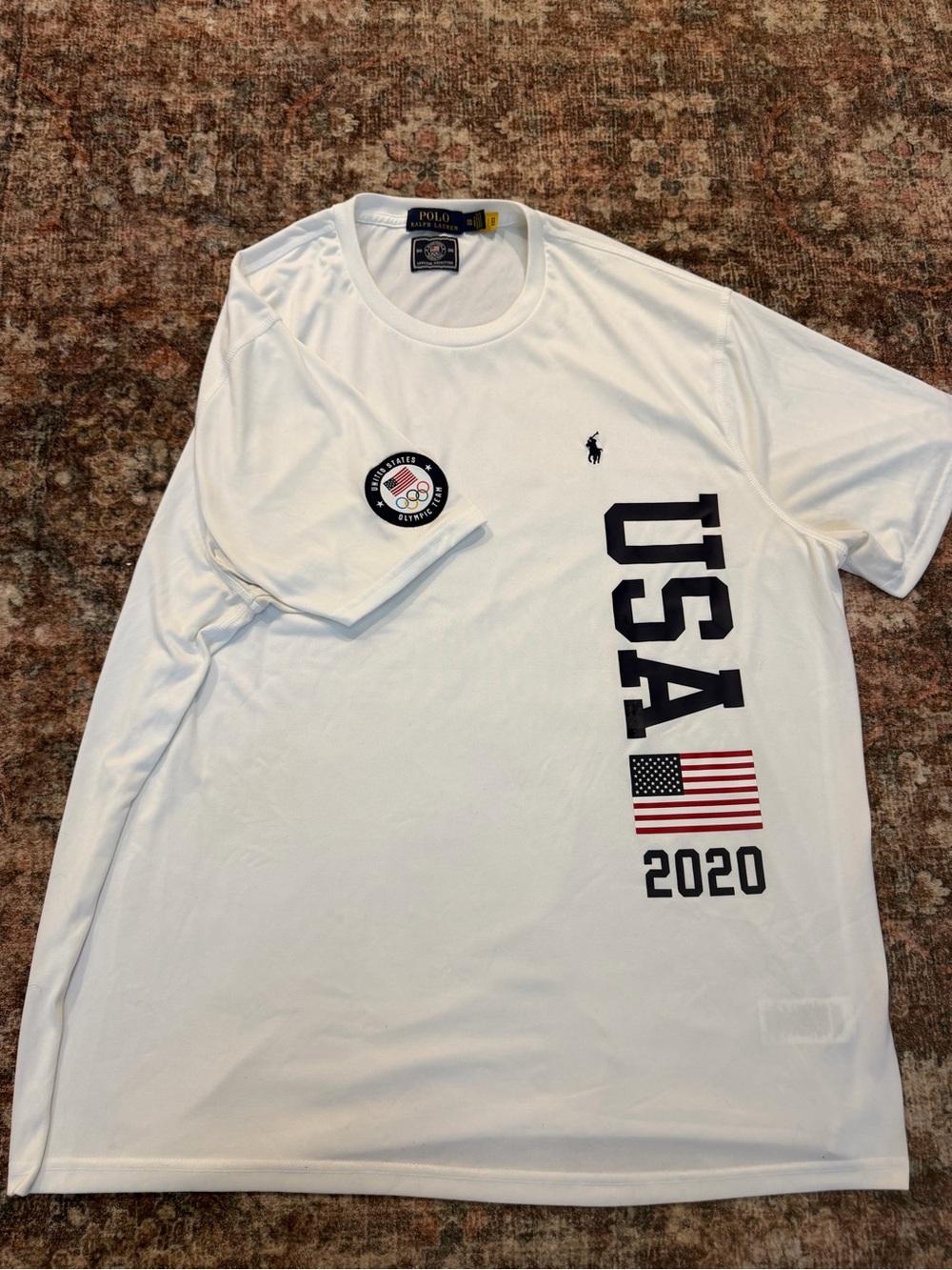 Polo by Ralph Lauren White USA 2020 Graphic Short-Sleeve Tee XXL